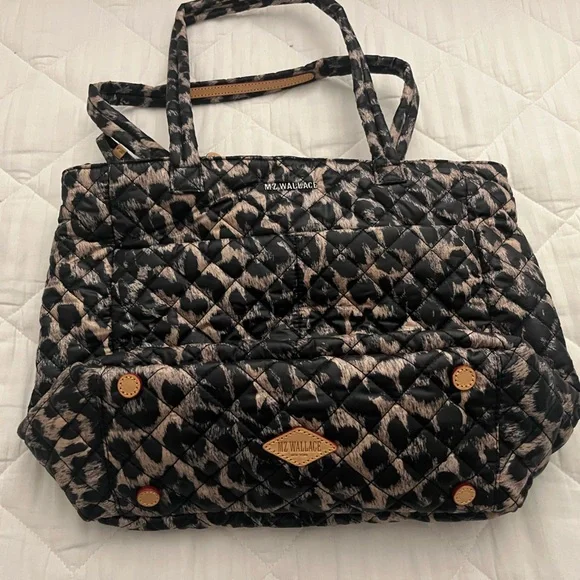 MZ Wallace Black and Tan Textured Tote - Picture 5 of 10